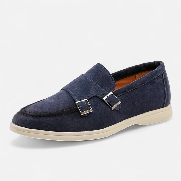 Men’s Suede Monk Strap Loafers – Slip-On Elegance