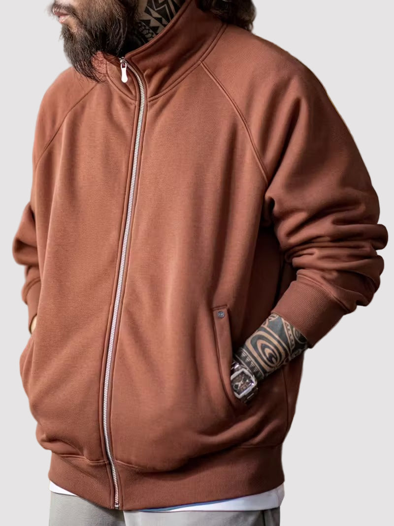 Men’s Full-Zip Jacket with Stand-Up Collar