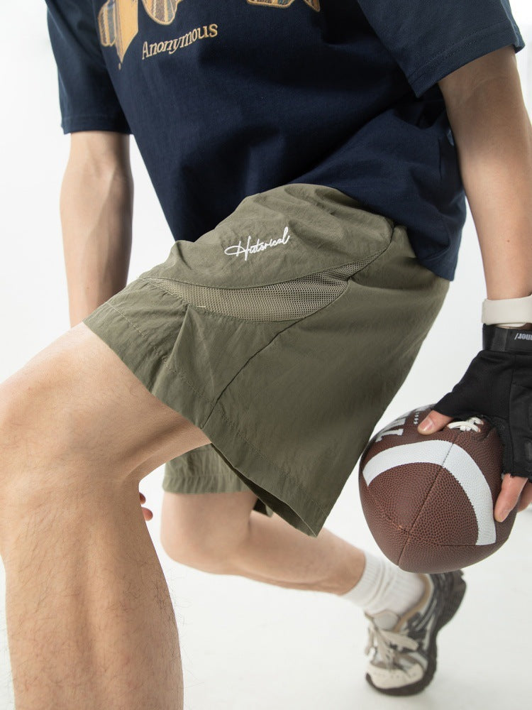 Men’s Athletic Mesh-Panel Shorts
