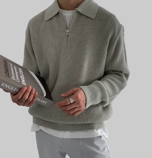 Men’s Half-Zip Knit Sweater