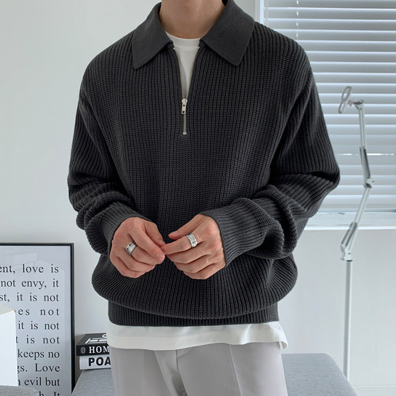 Men’s Half-Zip Knit Sweater