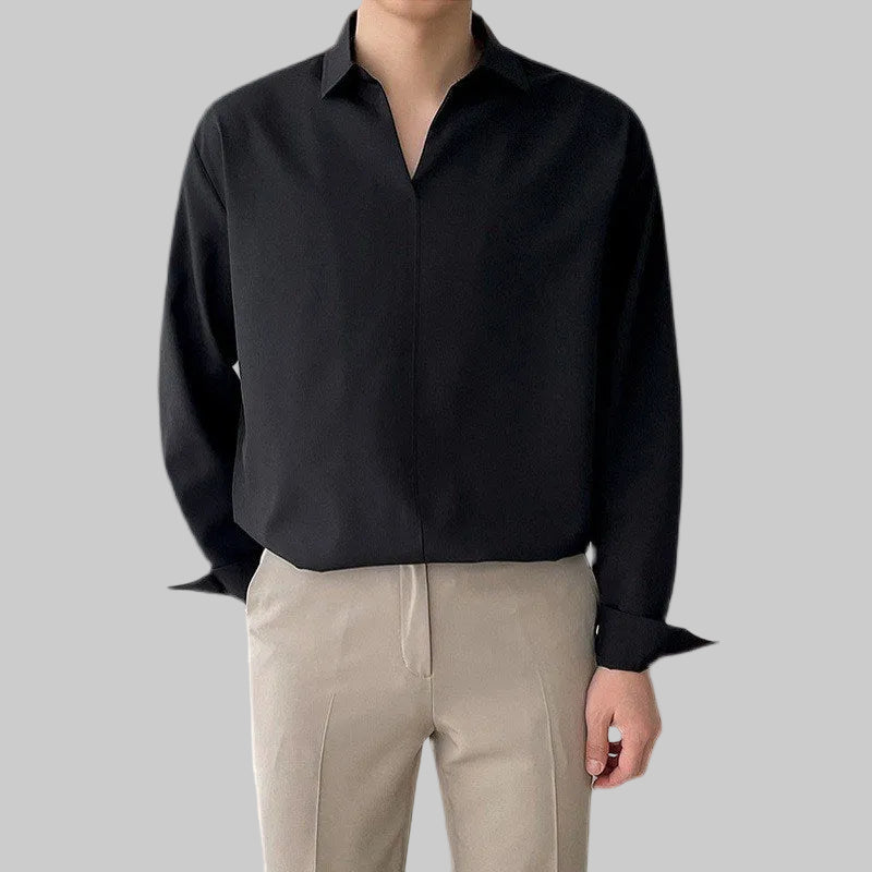 Men’s Long-Sleeved V-Neck Shirt