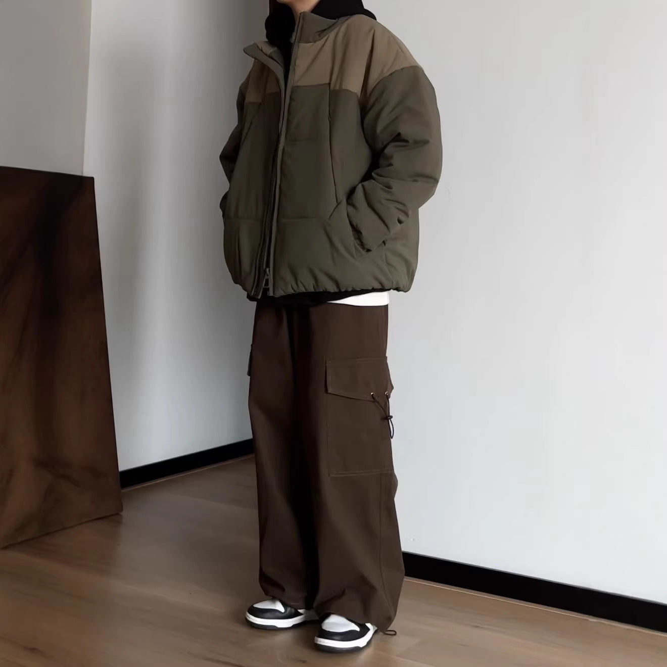 Men's Parachute Pants with Toggle Pockets
