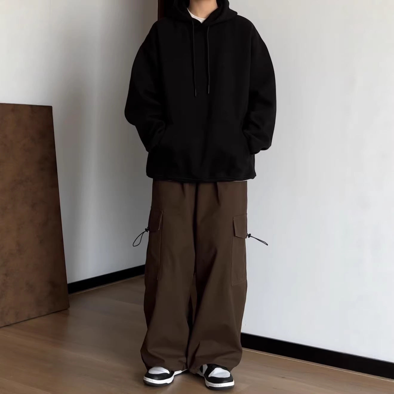 Men's Parachute Pants with Toggle Pockets