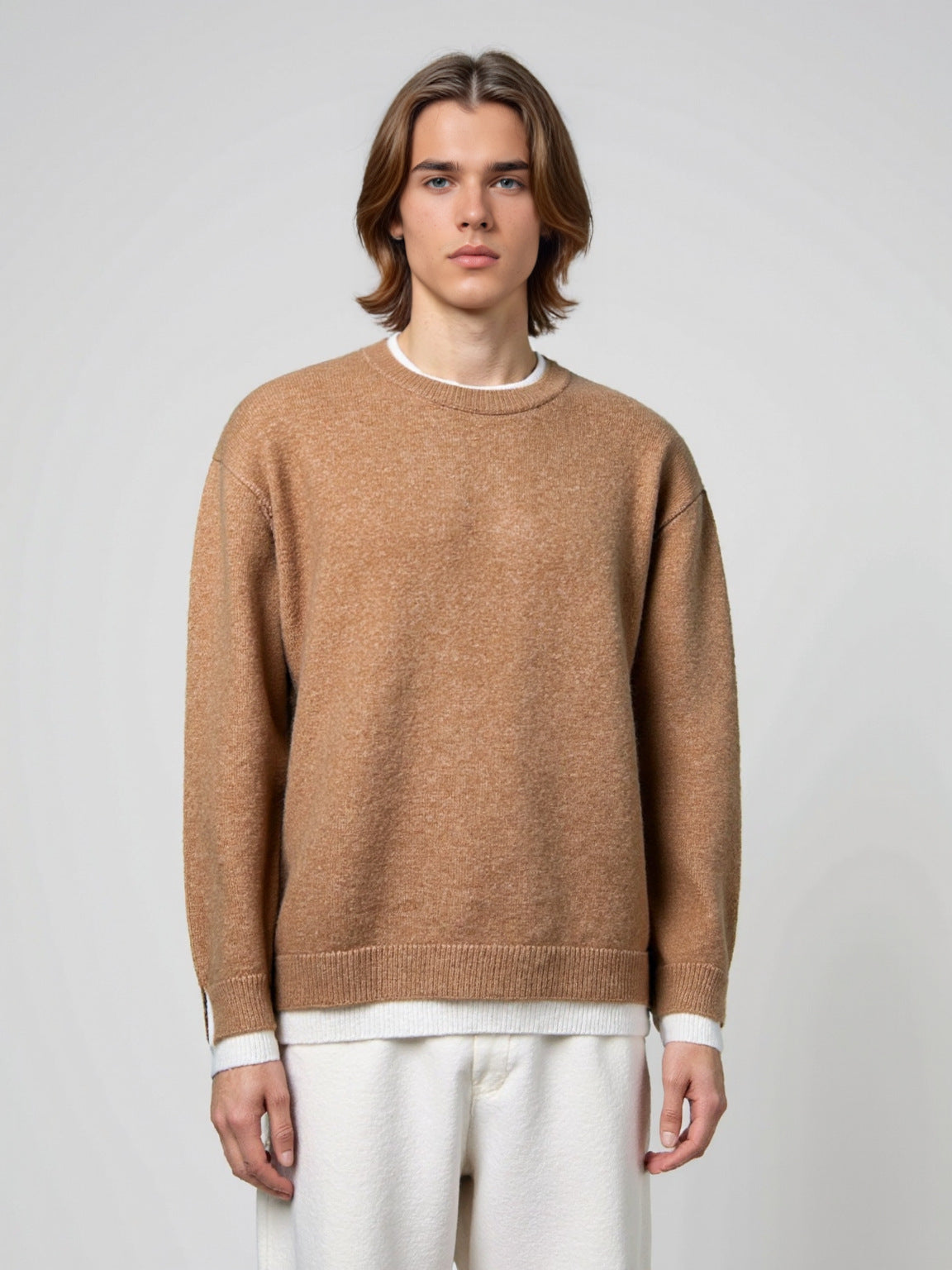 Men's Ribbed Crew Neck Sweater