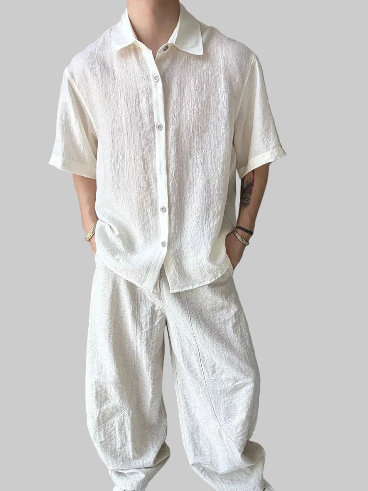Men’s Short-Sleeved Textured Set