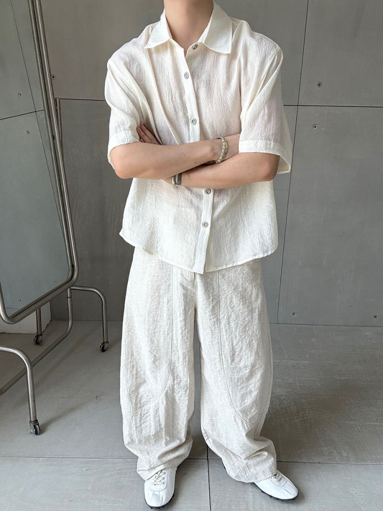 Men’s Short-Sleeved Textured Set