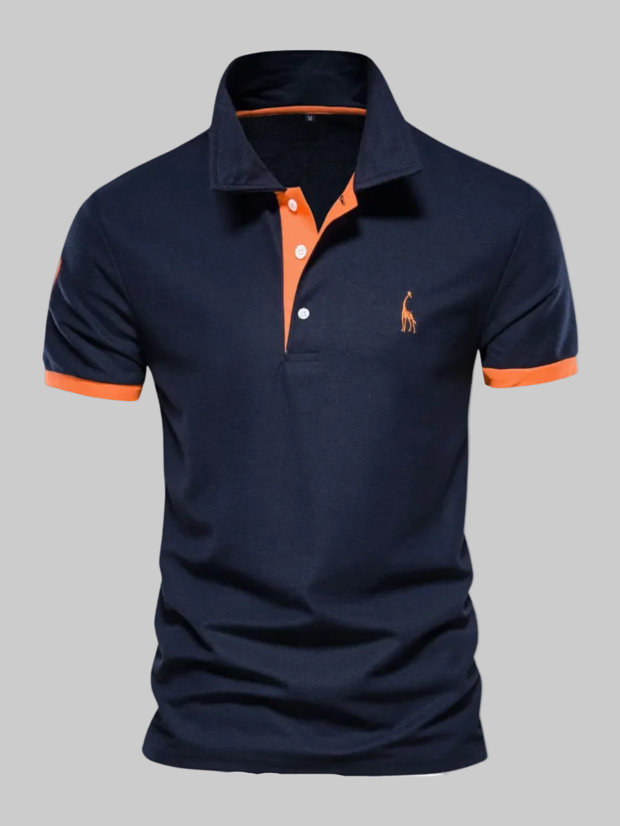 Men’s Short Sleeve Polo Shirt with Chest Embroidery