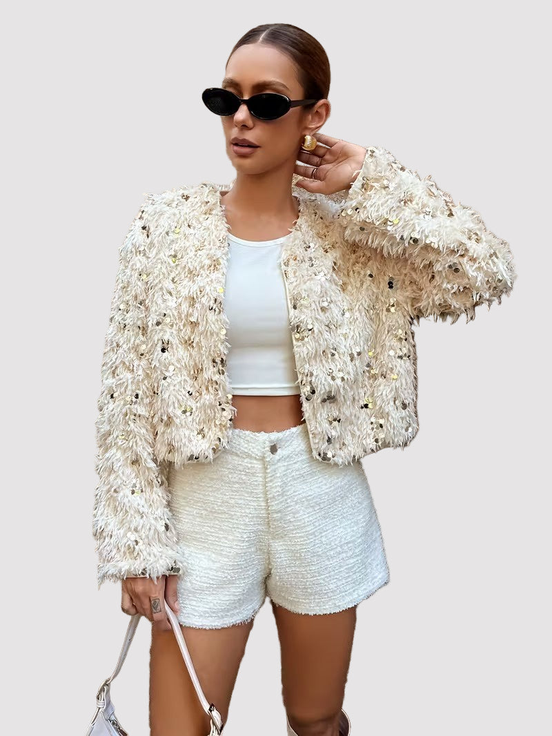 Women’s Cropped Sequin Jacket