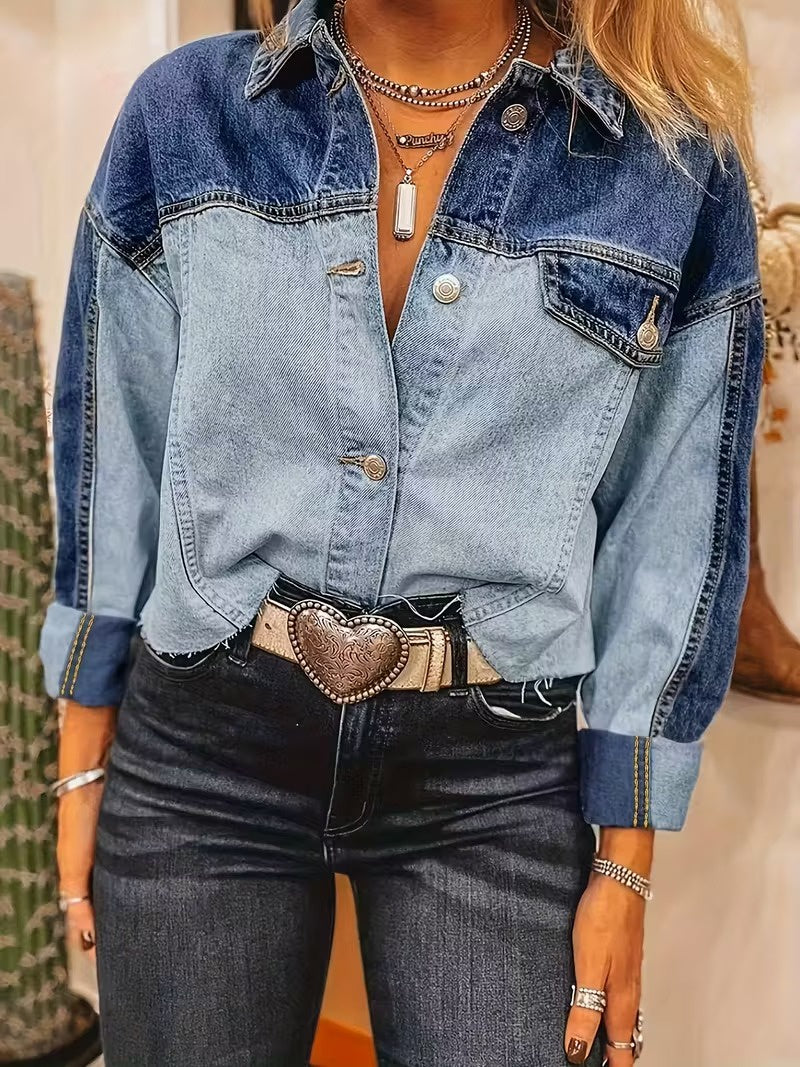 Women’s Two-Tone Denim Jacket