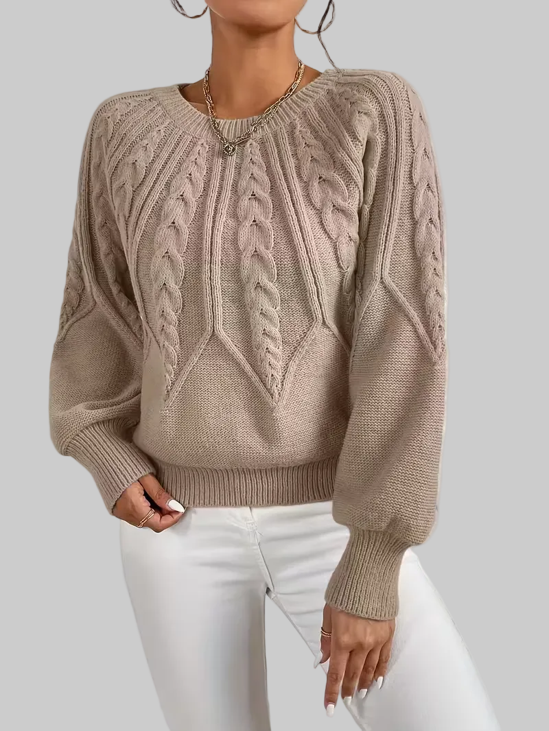 Women’s Cable-Knit Crewneck Sweater