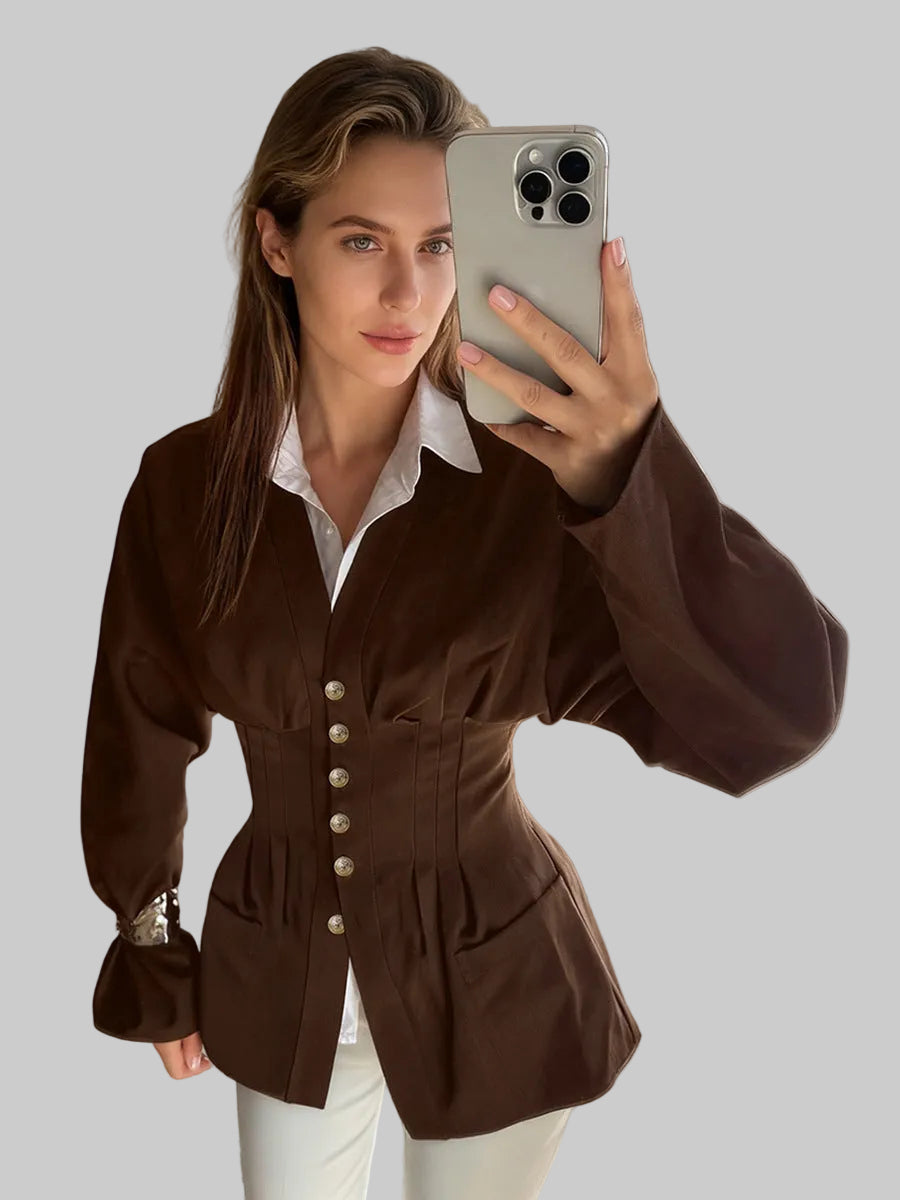 Women's Corset-Waist Blouse