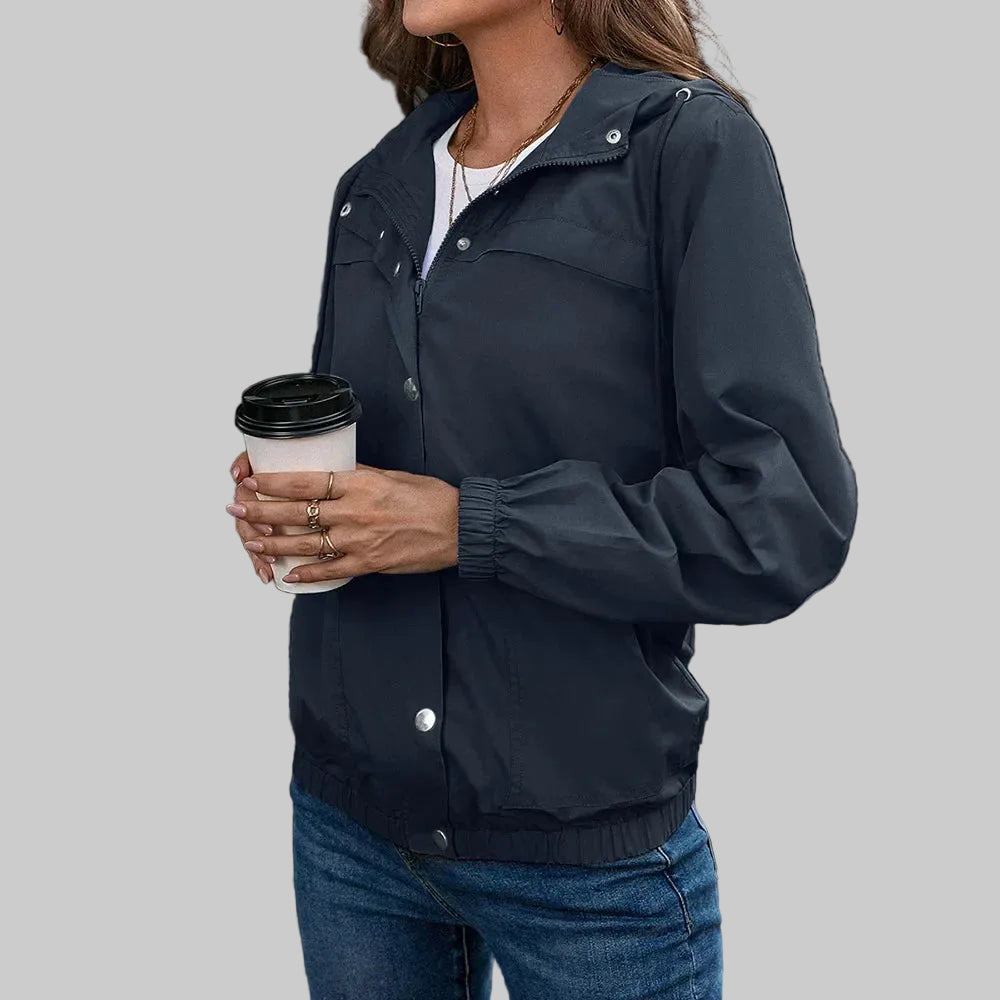 Women’s Hooded Button-Front Jacket