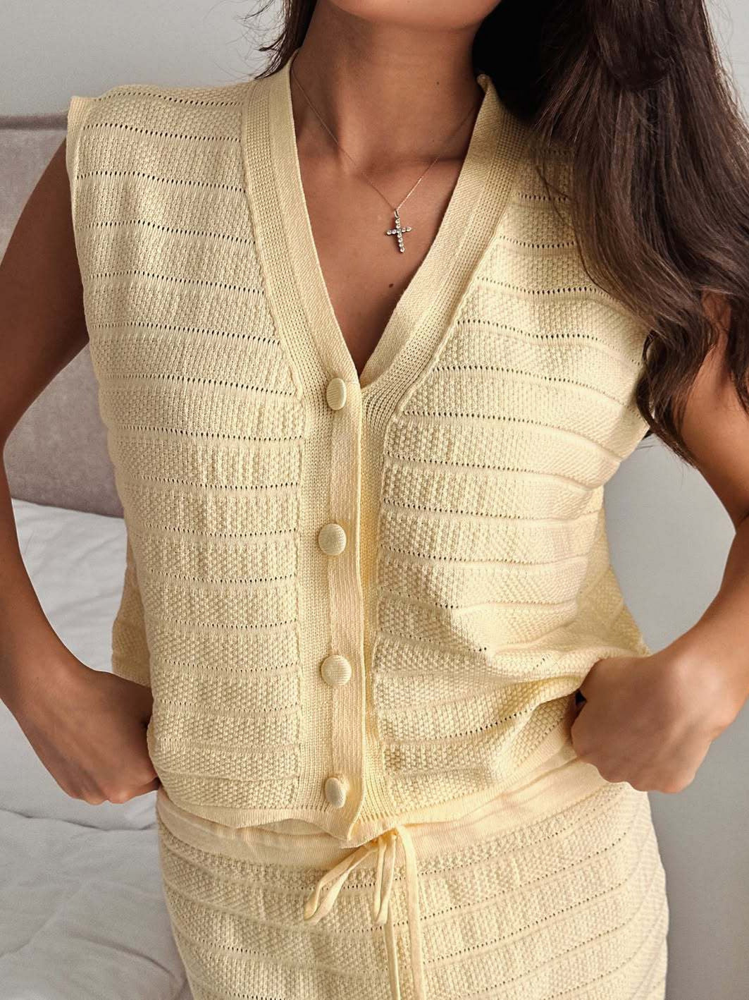 Women’s Knit Vest and Maxi Skirt Set