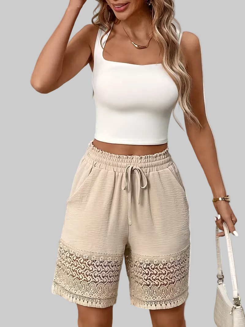 Women's Lace Trim Shorts