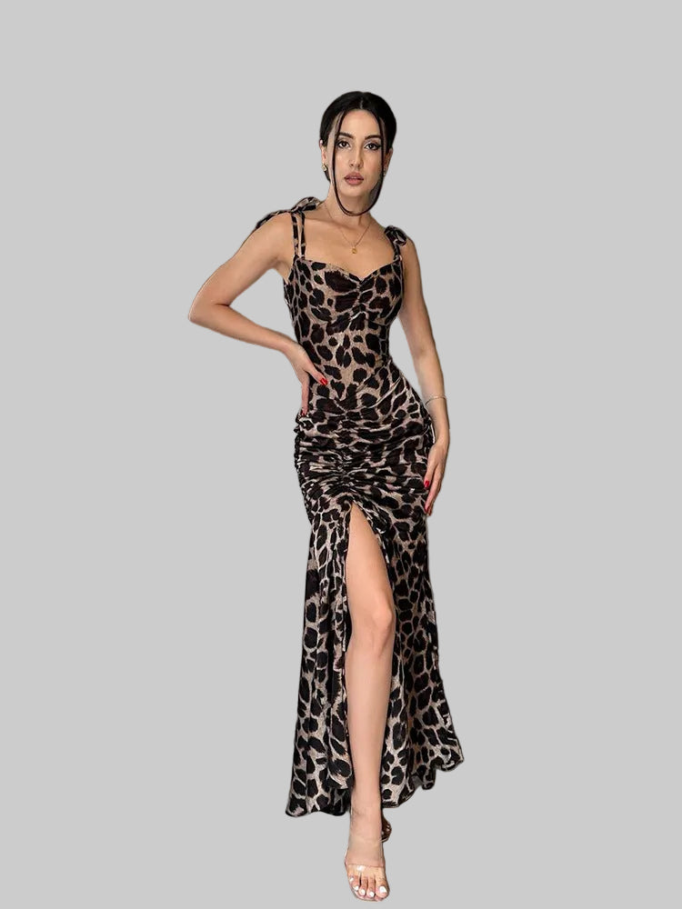 Women’s Leopard Print Maxi Dress
