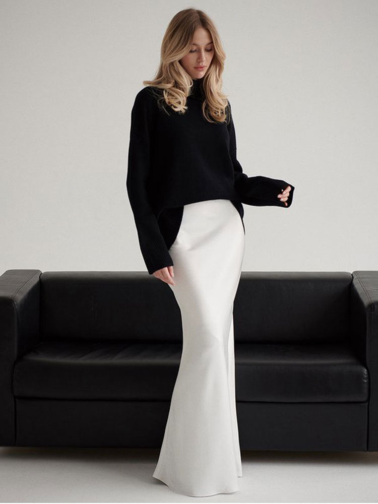 Women's Satin Maxi Skirt