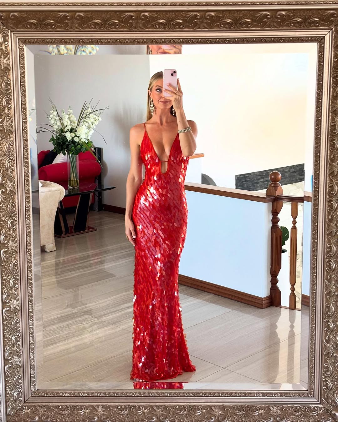 Women’s Sequin Strap Maxi Dress