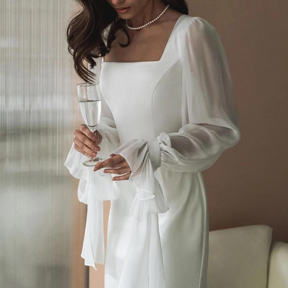Women’s Sheer Sleeves Maxi Dress