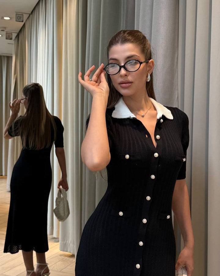 Women’s Short-Sleeved Knit Maxi Dress