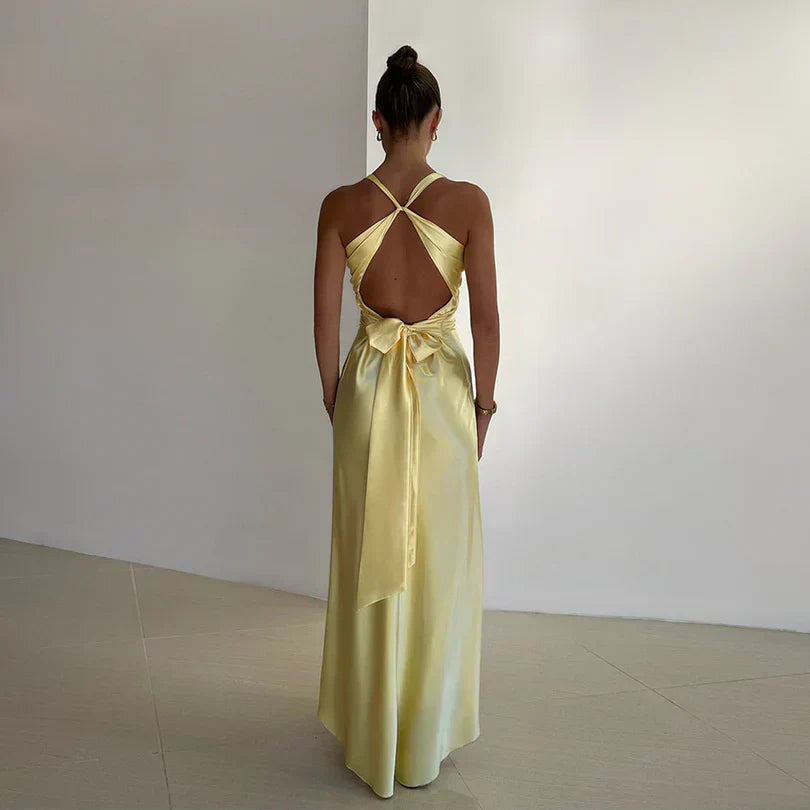 Women’s Sleeveless Maxi Dress with Twist Front
