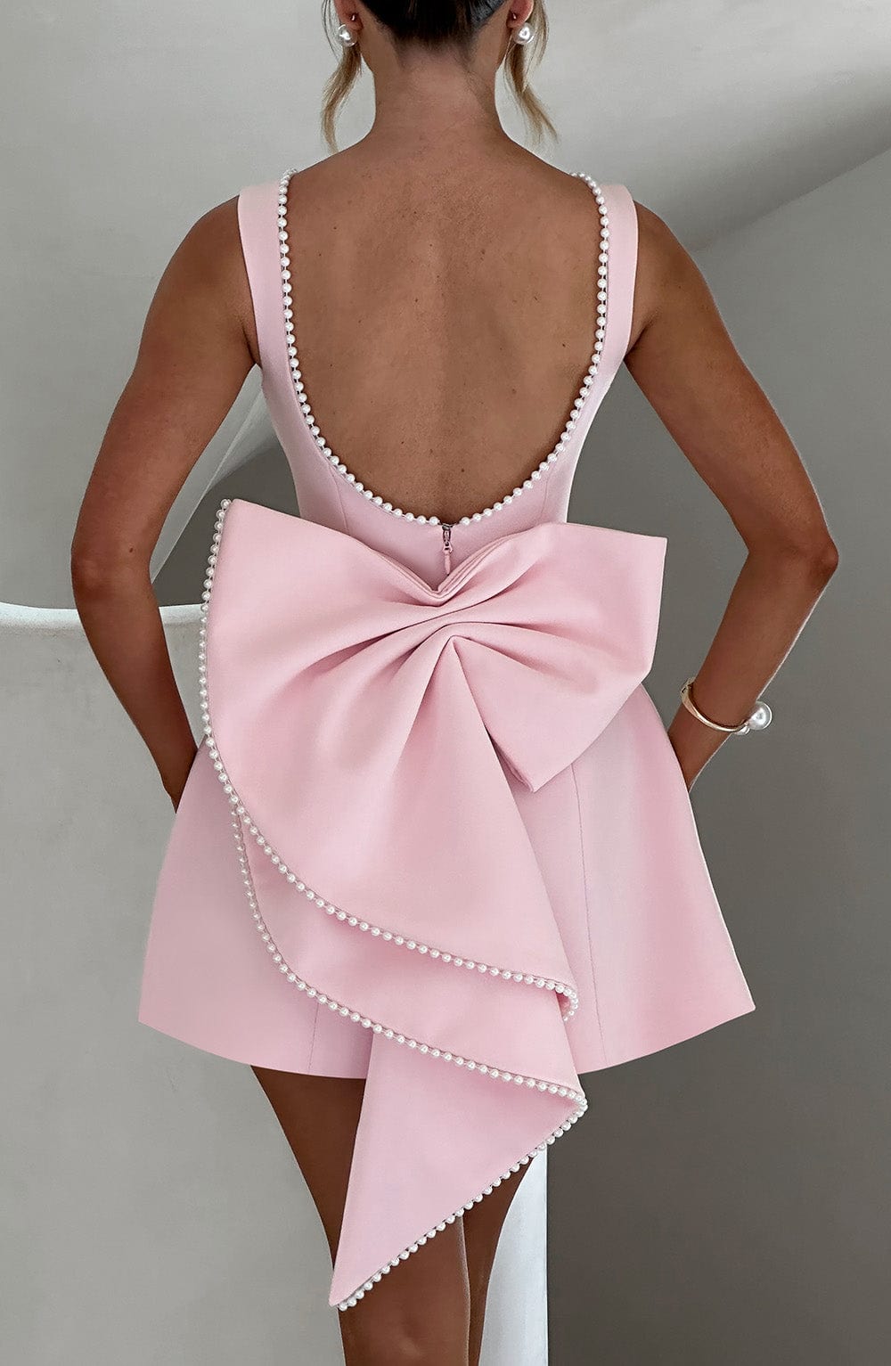 Women’s Sleeveless Mini Dress with Scoop Back