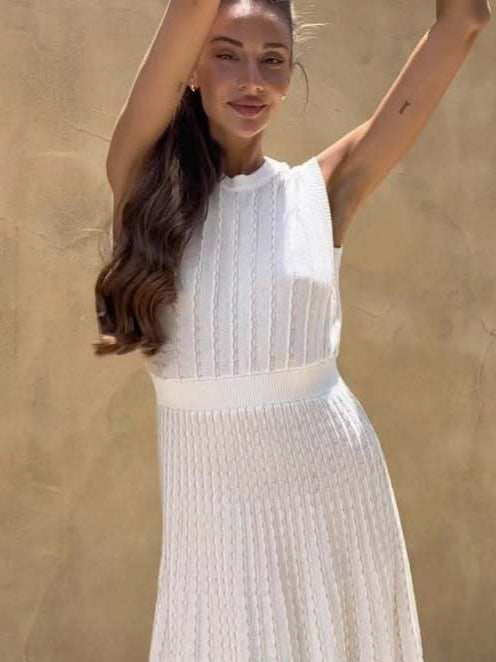 Women’s Sleeveless Rib-Knit Midi Dress