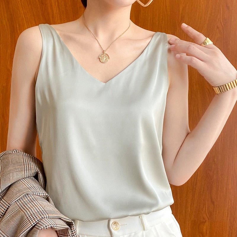Women’s Sleeveless Top with Wide Straps
