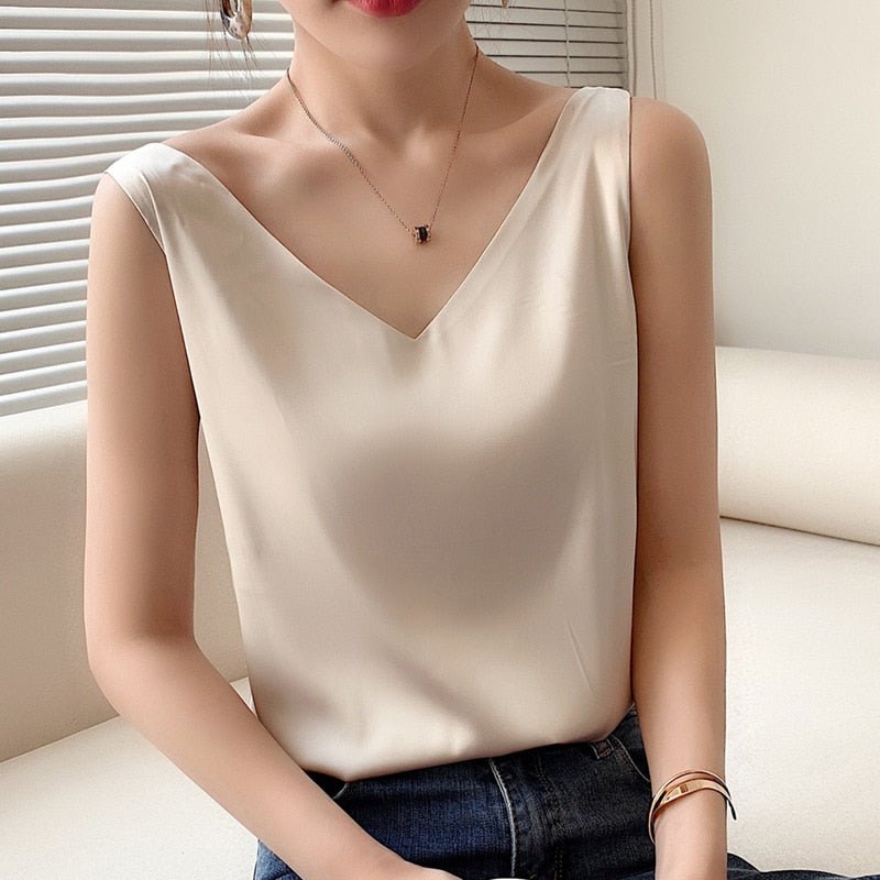 Women’s Sleeveless Top with Wide Straps
