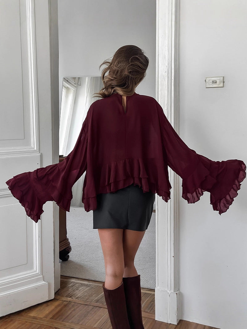 Women's Tiered Bell Sleeve Top