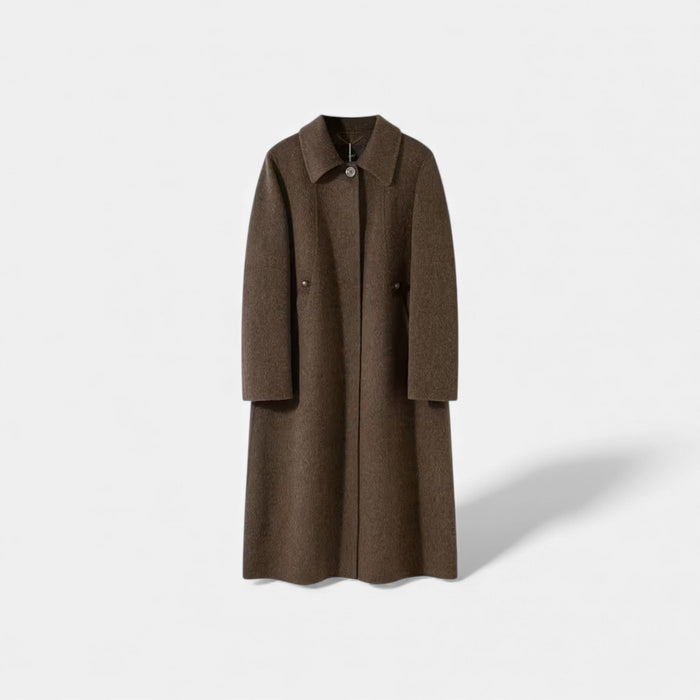 Women's Long Structured Wool Blend Coat