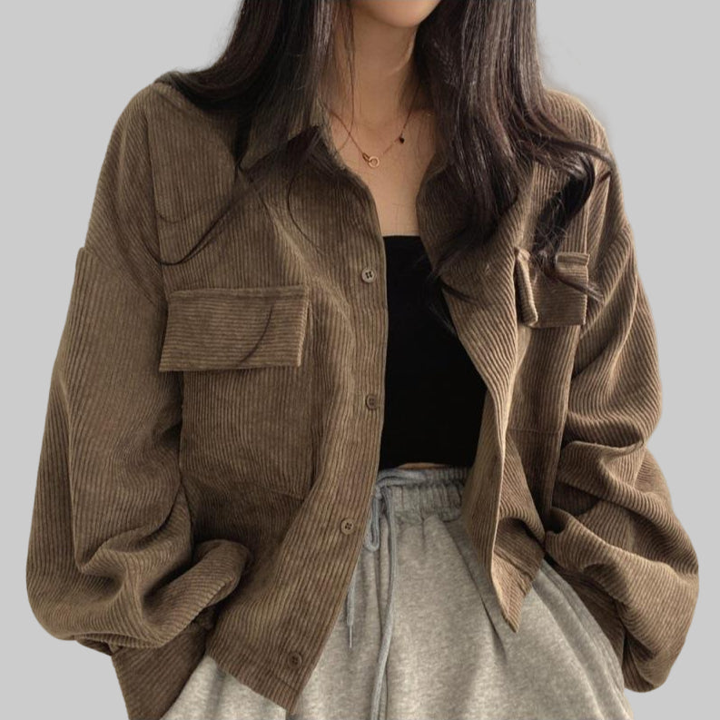 Women’s Corduroy Button-Up Jacket