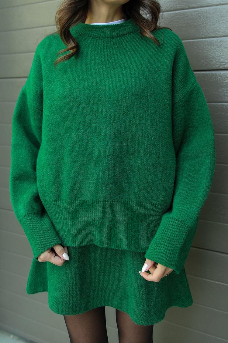 Women’s Knitted Sweater and Skirt Set