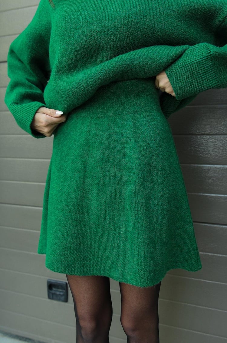 Women’s Knitted Sweater and Skirt Set