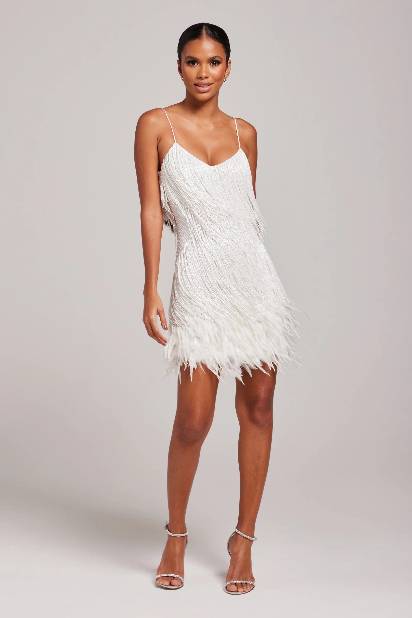 Women’s String Strap Fringe Mini Dress