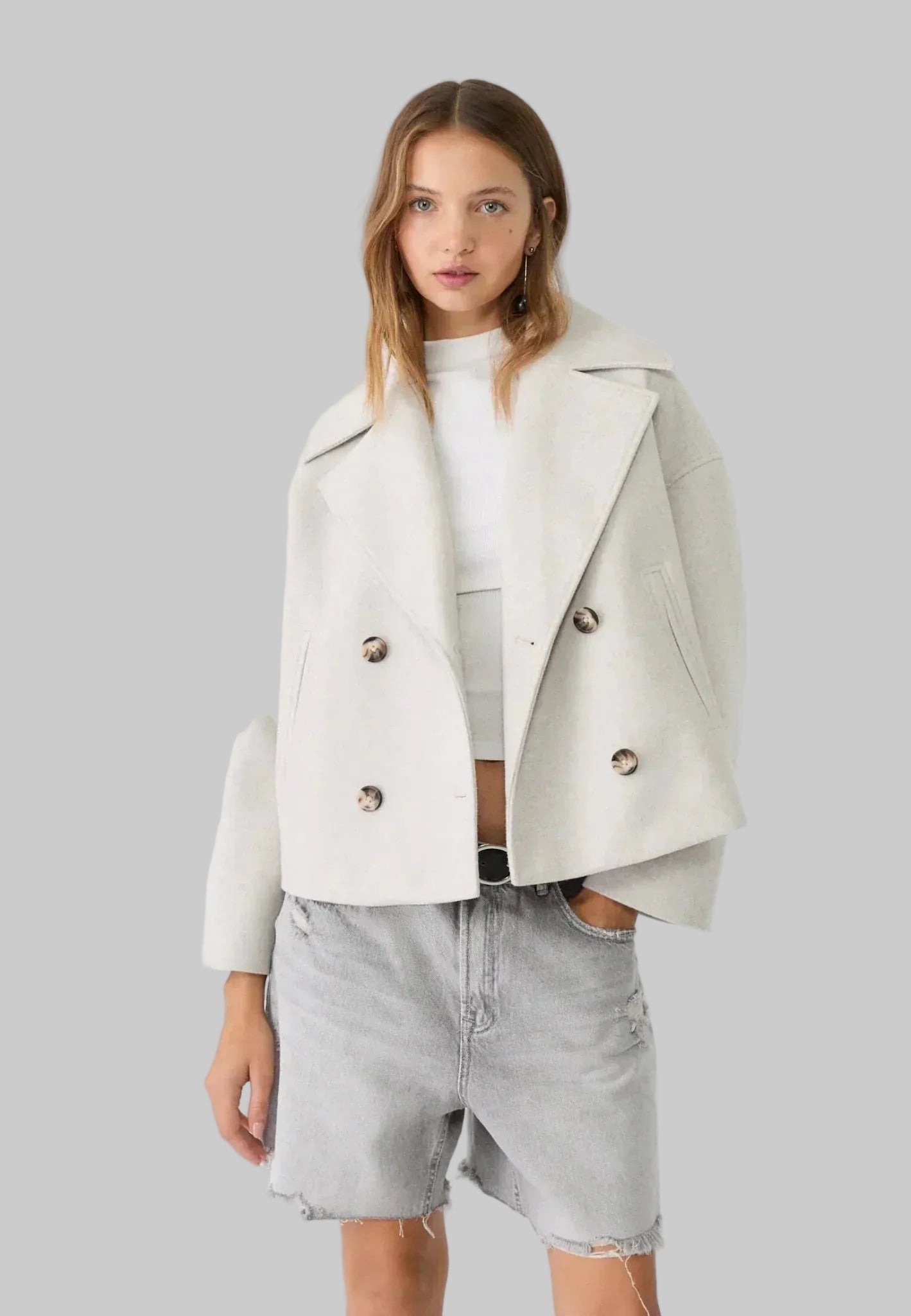 Women’s Double-Breasted Wool-Blend Jacket