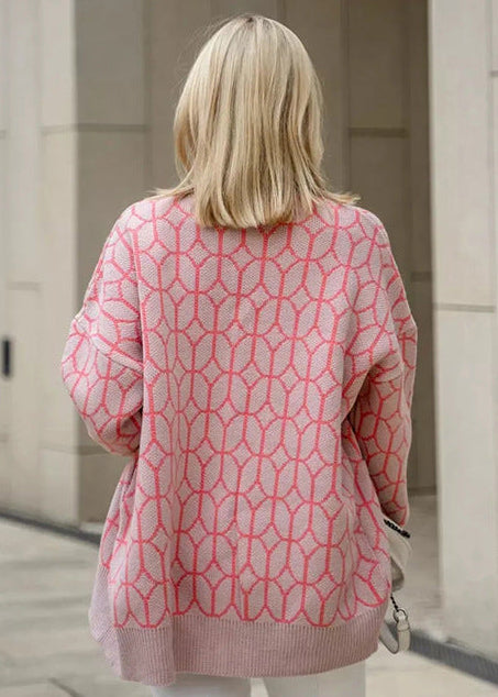 Women’s Geometric Pattern Cardigan