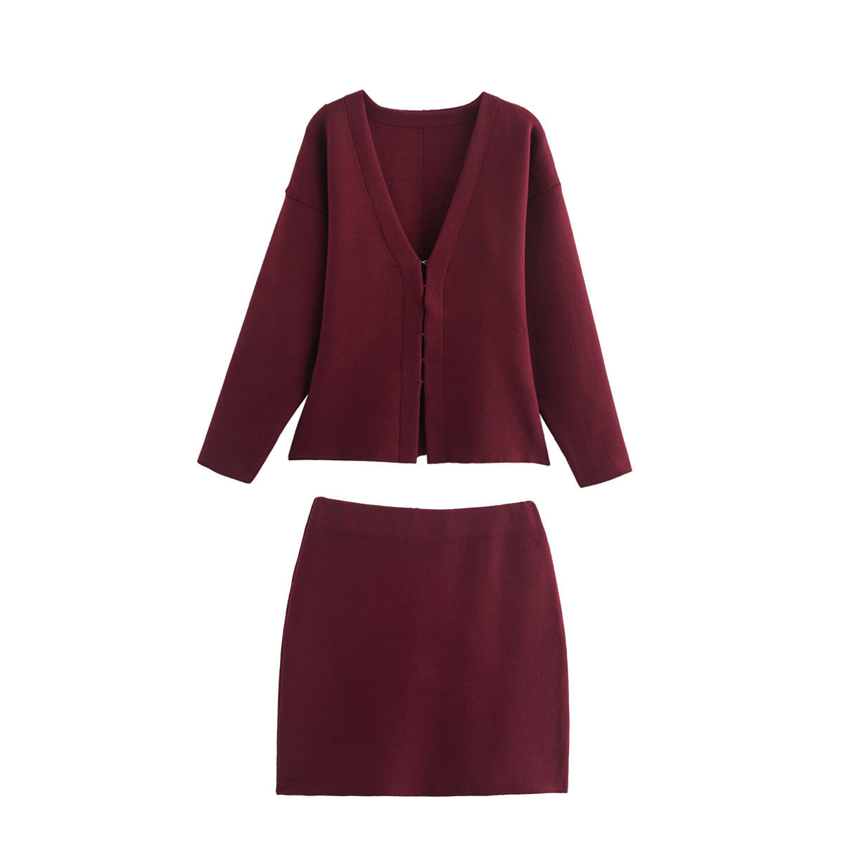 Women’s Knit Cardigan and Skirt Set