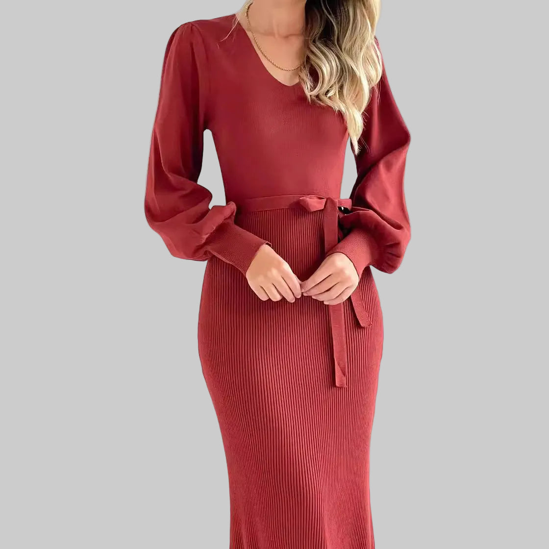 Women’s Long Ribbed Dress
