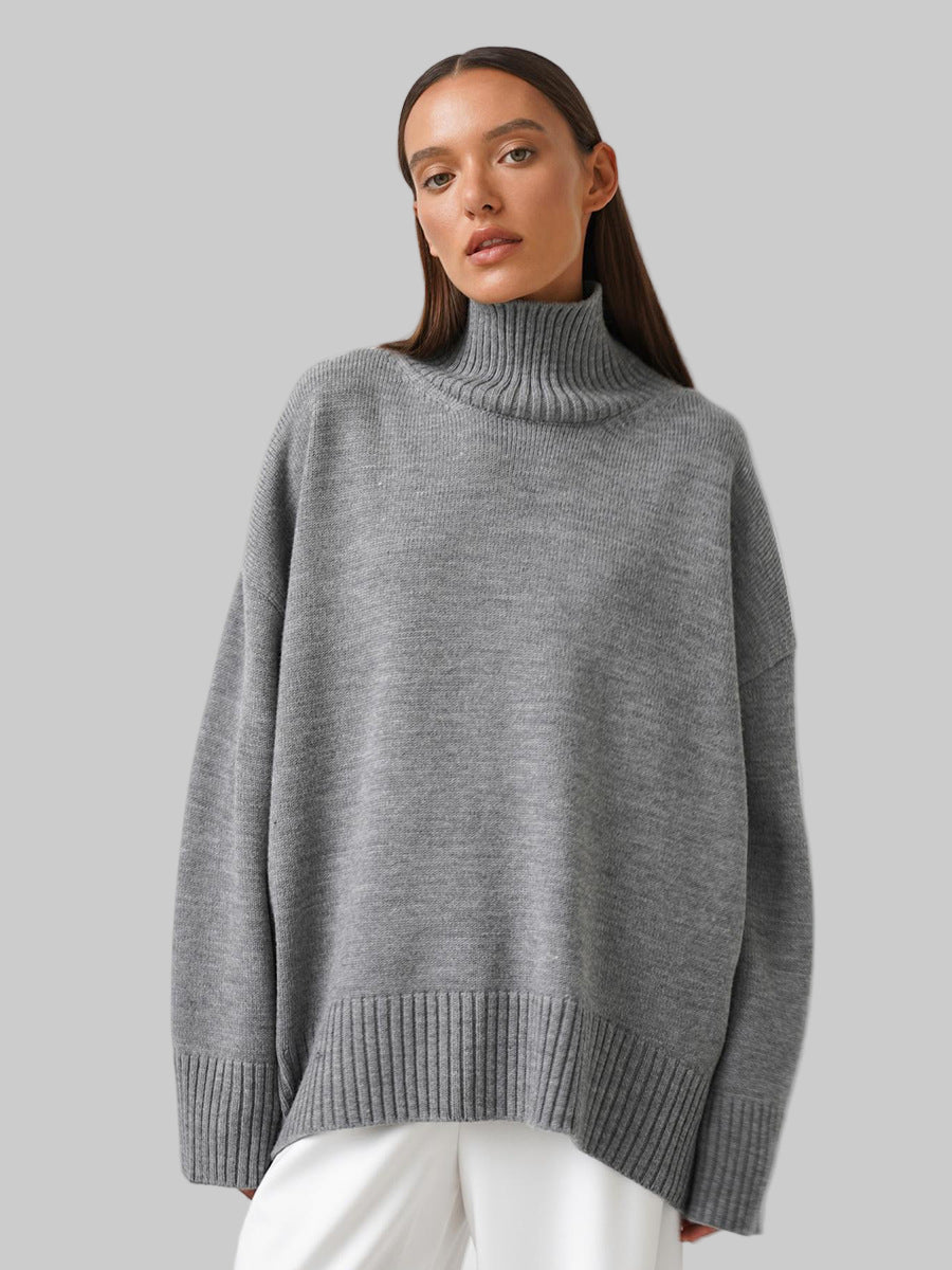 Women’s Oversized Turtleneck Knit Sweater