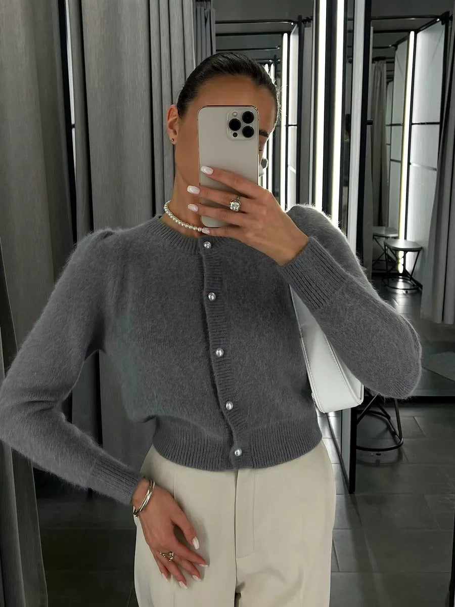 Women’s Pearl-Button Cardigan