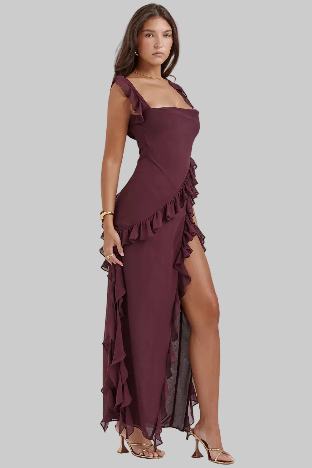Women’s Ruffled Maxi Dress