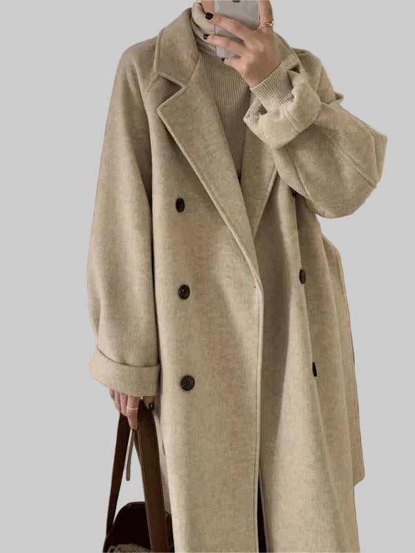 Women’s Double-Breasted Long Coat