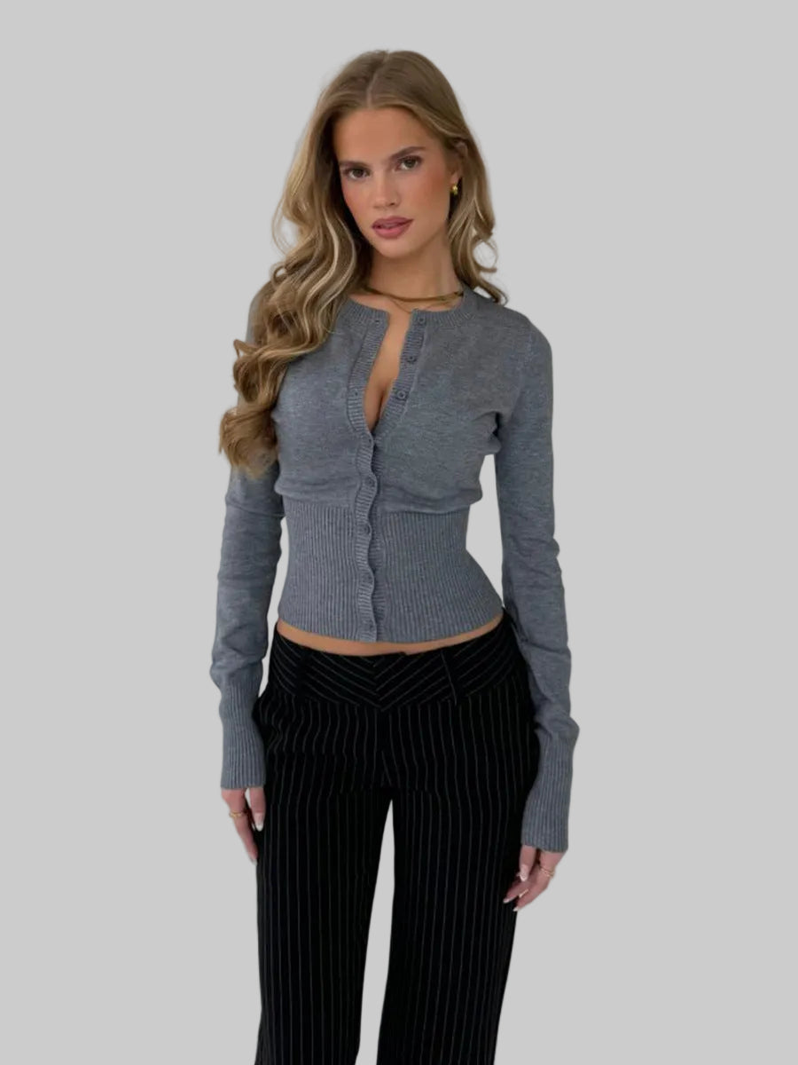 Women’s Ribbed Button Cardigan