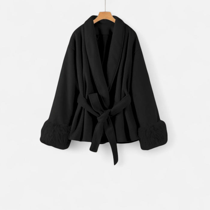 Women's Faux-Fur Lace-Up Coat