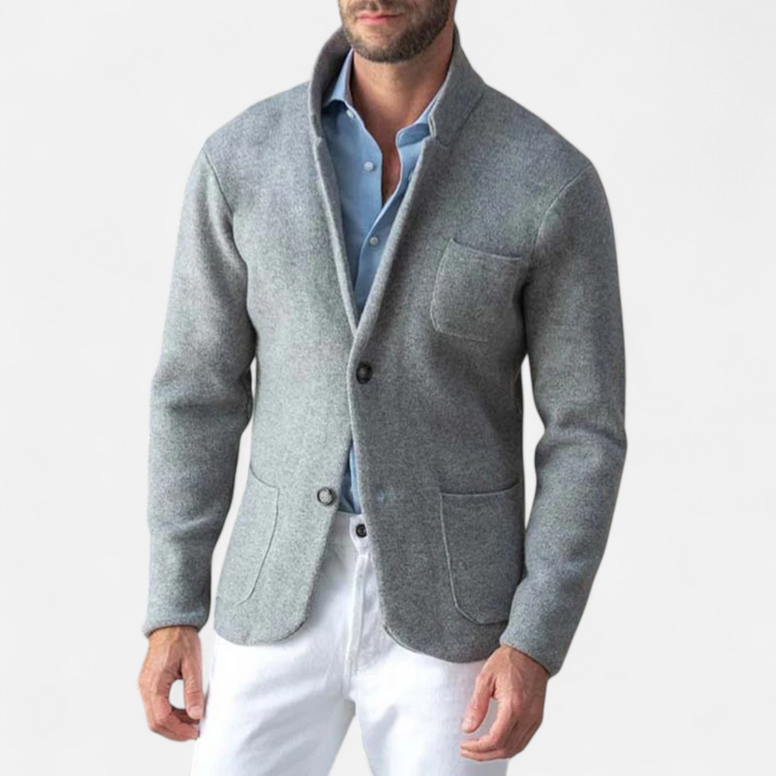 Men’s Vintage Wool Stand-Collar Jacket