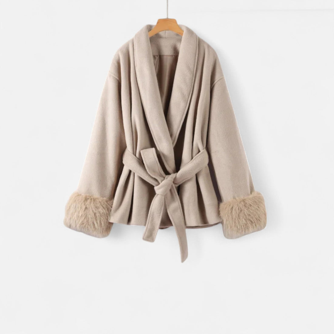 Women's Faux-Fur Lace-Up Coat