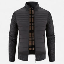 Men’s Fleece Stand-Collar Patchwork Jacket