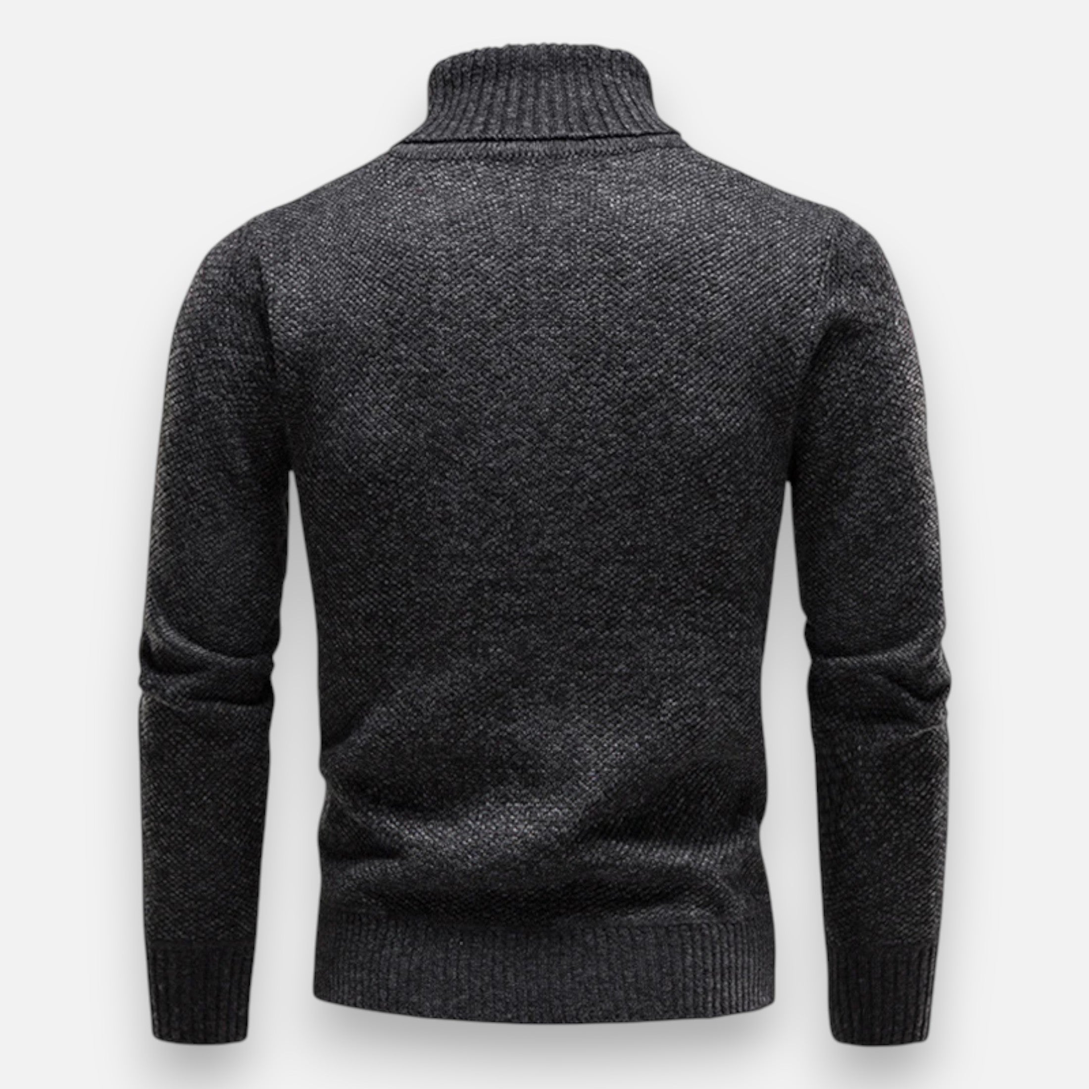 Men’s Knitted Turtleneck Sweater – Thick Winter Warmth