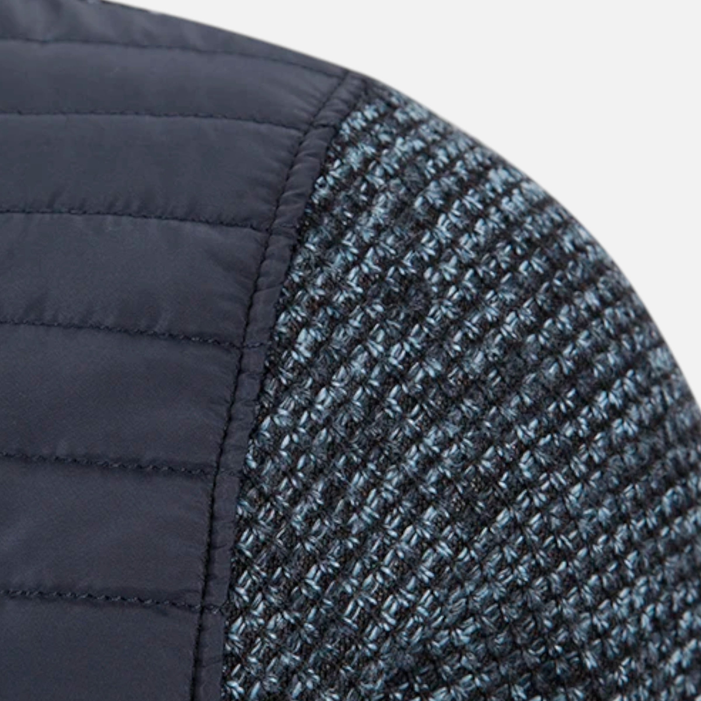 Men’s Fleece Stand-Collar Patchwork Jacket